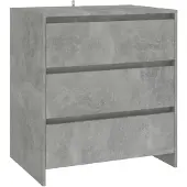 vidaXL Sideboard gris béton 70x41x75 cm Bois composite