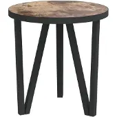 vidaXL Table à thé Noir et jaune Ø35 cm MDF