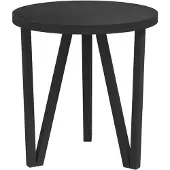 vidaXL Table à thé Noir Ø35 cm MDF