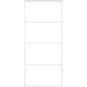 vidaXL Schiebetür 90x205 cm ESG -Glas und Aluminium weiß