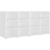 vidaXL Étagères à chaussures 2 pcs. Blanc 52,5x30x50 cm