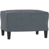 vidaXL Repose-pied Gris foncé 60x50x41 cm Velours