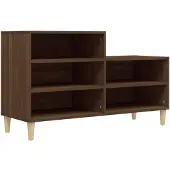 vidaXL Armoire à chaussures Chêne marron 102x36x60cm Bois d'ingénierie