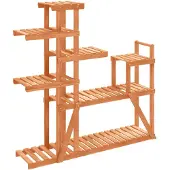 vidaXL Support à fleurs 110x25x111 cm bois massif de sapin
