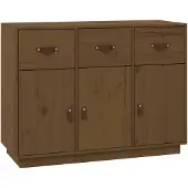 vidaXL Sideboard brun miel 100x40x75 cm pin massif