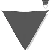 Vonroc Toile d'ombrage Triangle – Premium Haute qualité - ∆ 360 cm - Résistant à l'eau | Gris