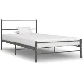 vidaXL Cadre de lit sans matelas gris métal 90x200 cm