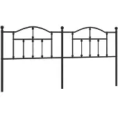 vidaXL Tête de lit en métal noir 193 cm