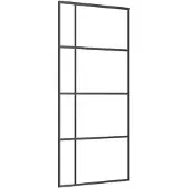 vidaXL Schiebetür 90x205 cm ESG -Glas und Aluminiumschwarz