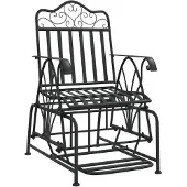 vidaXL Chaise à bascule 61 cm noir acier