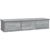 vidaXL Armoire murale Sonoma gris 88x26x18,5 cm Bois d'ingénierie