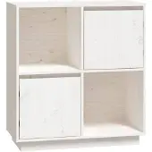 vidaXL Sideboard Blanc 74x35x80 cm Pin massif