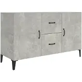 vidaXL Sideboard gris béton 100x36x60 cm Bois composite