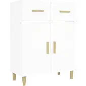 vidaXL Sideboard blanc 69,5x34x89 cm bois composite