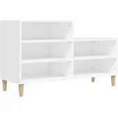 vidaXL Armoire à chaussures Blanc 102x36x60 cm Bois d'ingénierie