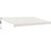 vidaXL Store électrique à manivelle Crème 4x3 m
