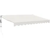 vidaXL Store électrique à manivelle Crème 3x2,5 m