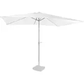 Vonroc Parasol Rapallo 200x300cm - Parasol rectangulaire Premium | Blanc