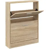 Super Merchant Meuble à chaussures Chêne 59x17x81 cm Bois d'ingénierie