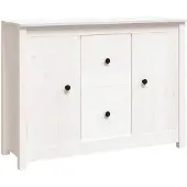 vidaXL Sideboard Blanc 100x35x74 cm Pin massif
