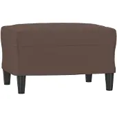 vidaXL Repose-pied Marron 60x50x41 cm Similicuir
