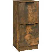vidaXL Sideboard chêne fumé 30x30x70 cm bois composite