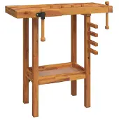 vidaXL Établi avec étaux 92x48x83 cm Bois massif d'acacia
