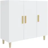 vidaXL Sideboard Blanc 90x34x80 cm Bois composite