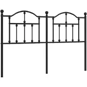 vidaXL Tête de lit en métal noir 135 cm