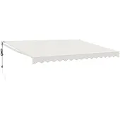 vidaXL Store électrique à manivelle Crème 4,5x3 m