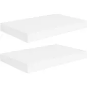 vidaXL Étagères murales flottantes 2 pcs blanc 40x23x3,8 cm MDF