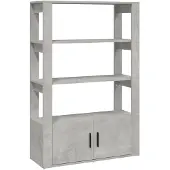 vidaXL Sideboard gris béton 80x30x119,5 cm Bois composite