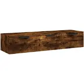 vidaXL Armoire murale Chêne fumé 102x30x20 cm Bois d'ingénierie