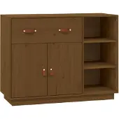 vidaXL Sideboard brun miel 98,5x40x75 cm pin massif