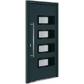 vidaXL Porte d'entrée anthracite 100x210 cm Aluminium et PVC