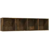 vidaXL Bibliothèque/Meuble TV Chêne fumé 143x30x36cm Bois d'ingénierie