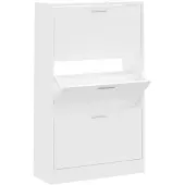 vidaXL Armoire à chaussures Blanc 63x24x103 cm Bois d'ingénierie