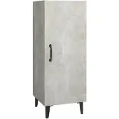vidaXL Sideboard gris béton 34,5x34x90 cm Bois composite