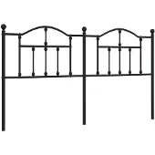 vidaXL Tête de lit de rechange en métal noir 160 cm