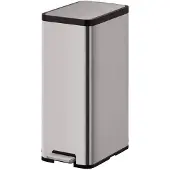 EKO - Ecomaid Poubelle à pédale 45 litres - Acier inoxydable Plastique - Acier inoxydable gris mat