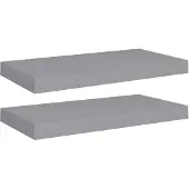 vidaXL Étagères murales flottantes 2 pcs gris 50x23x3,8 cm MDF