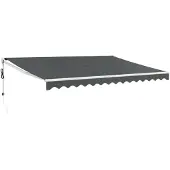 vidaXL Store électrique à manivelle Anthracite 4,5x3 m