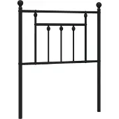 vidaXL Tête de lit de rechange en métal noir 75 cm