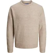 Jack & Jones Pull-over 'JOROLLIE' beige chiné