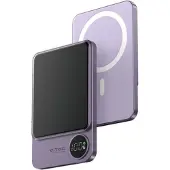 V-TAC Magnetic Wireless Power Bank - 5000mAh - Violet