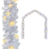 vidaXL Guirlande de Noël avec lumières LED 5 m Blanc