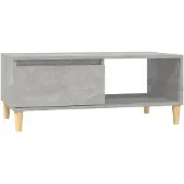 vidaXL Table basse gris béton 90x50x36,5 cm Bois composite