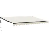 vidaXL Store électrique à manivelle Crème 4,5x3 m