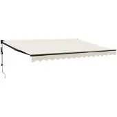 vidaXL Store électrique à manivelle Crème 4x3 m