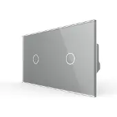 Livolo | Gris | 1 + 1 | ON / OFF | Exchange Switch Smart Home -